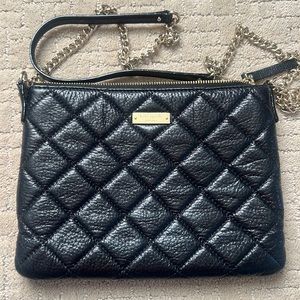 Kate spade black quilted cross body